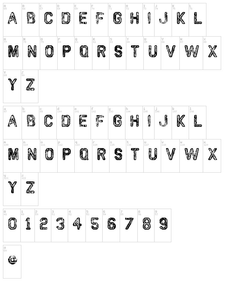 VTKS Classic font map